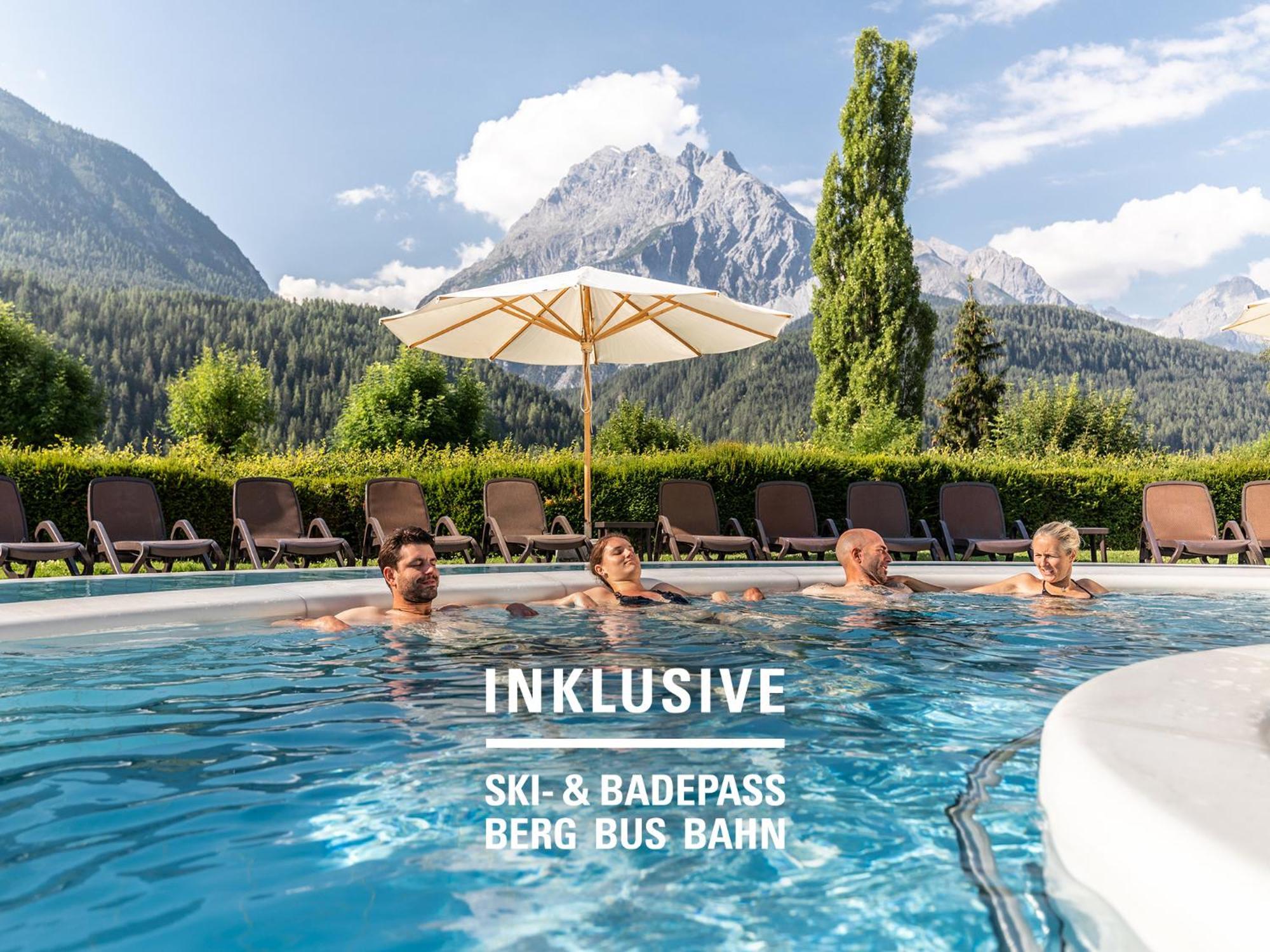 Badehotel Belvair Scuol Bagian luar foto