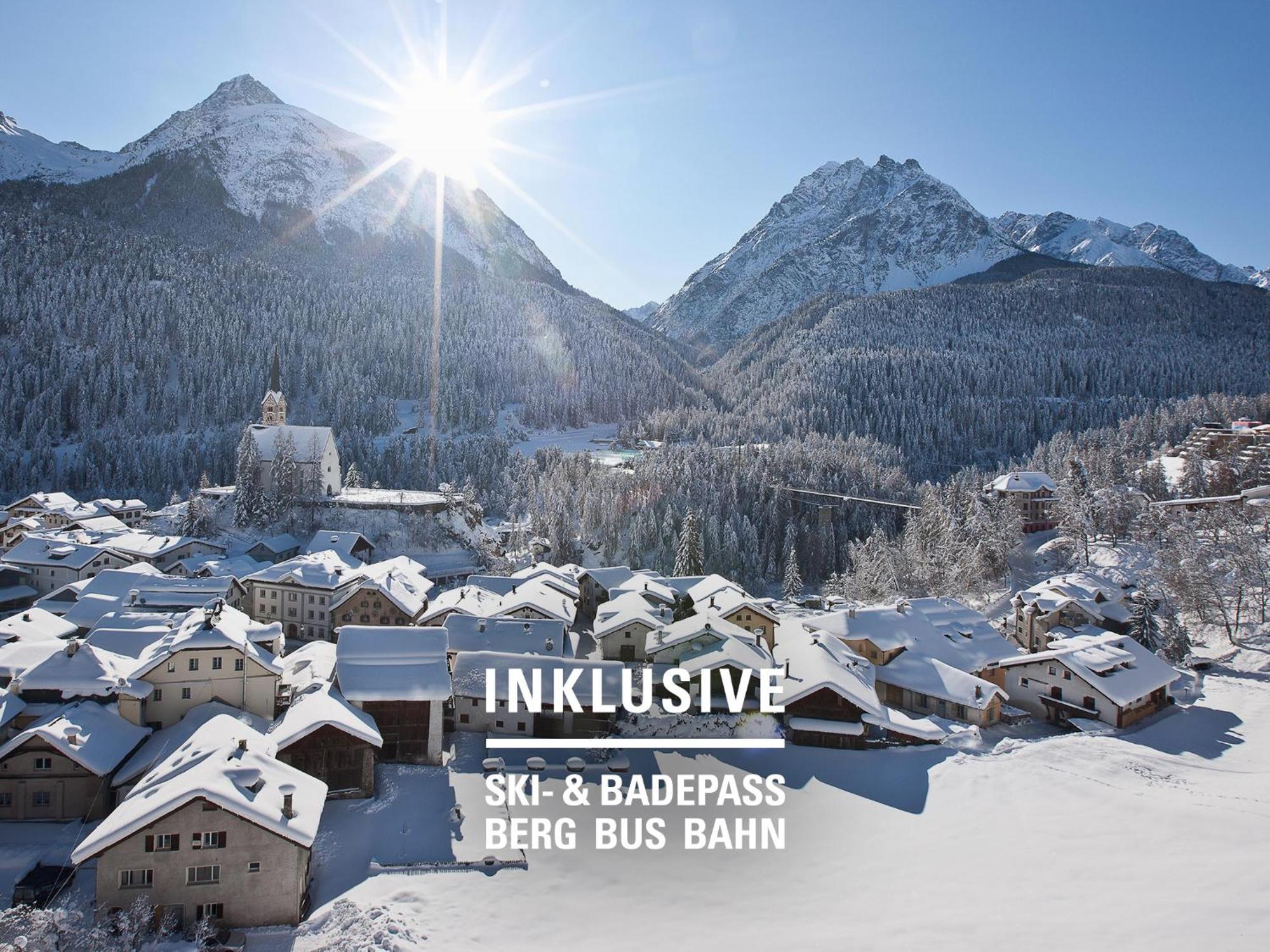 Badehotel Belvair Scuol Bagian luar foto