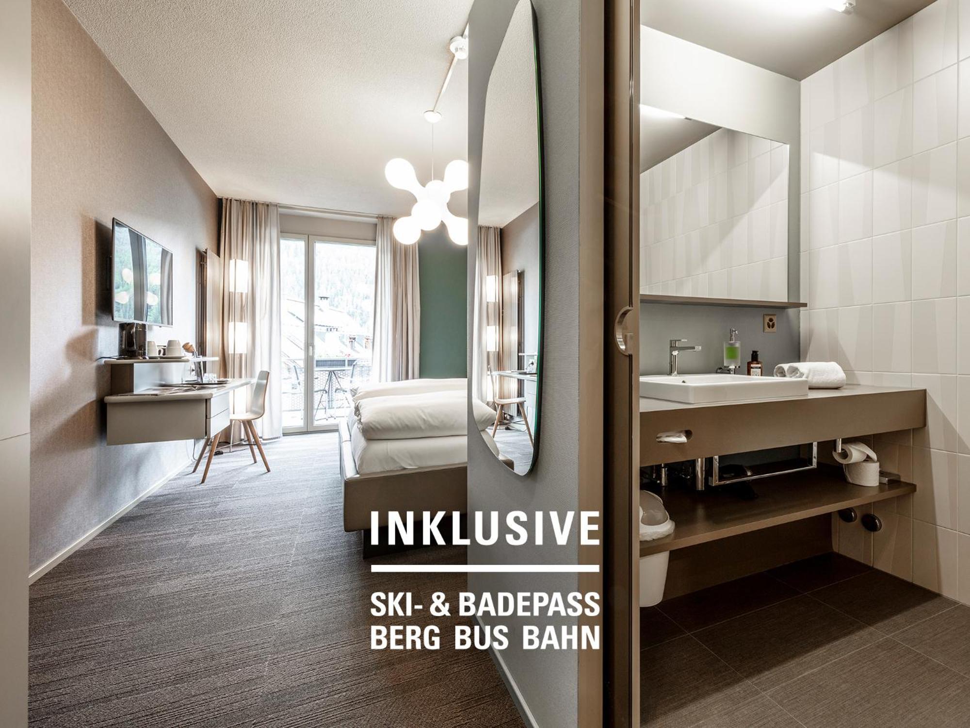 Badehotel Belvair Scuol Bagian luar foto