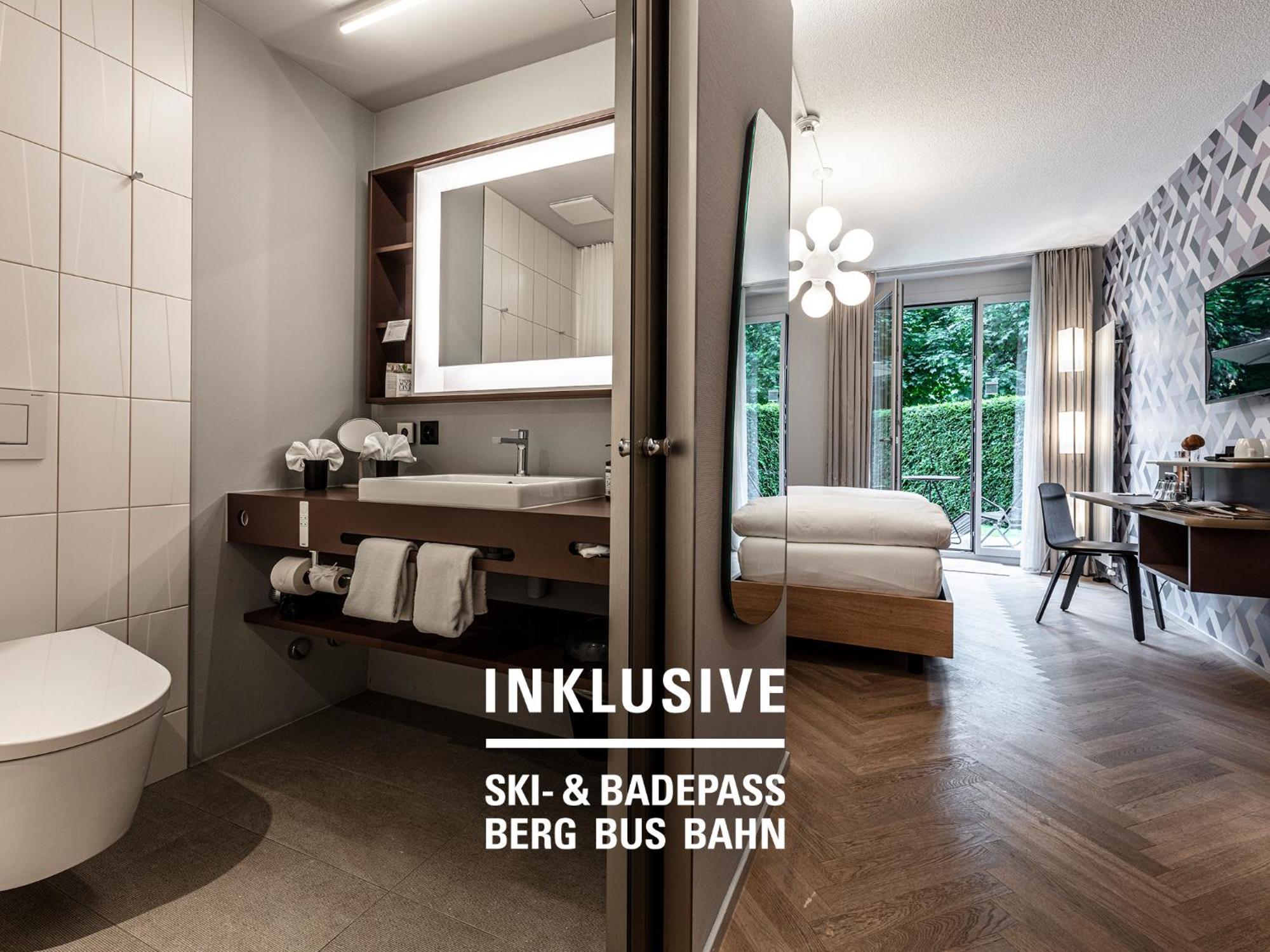Badehotel Belvair Scuol Bagian luar foto