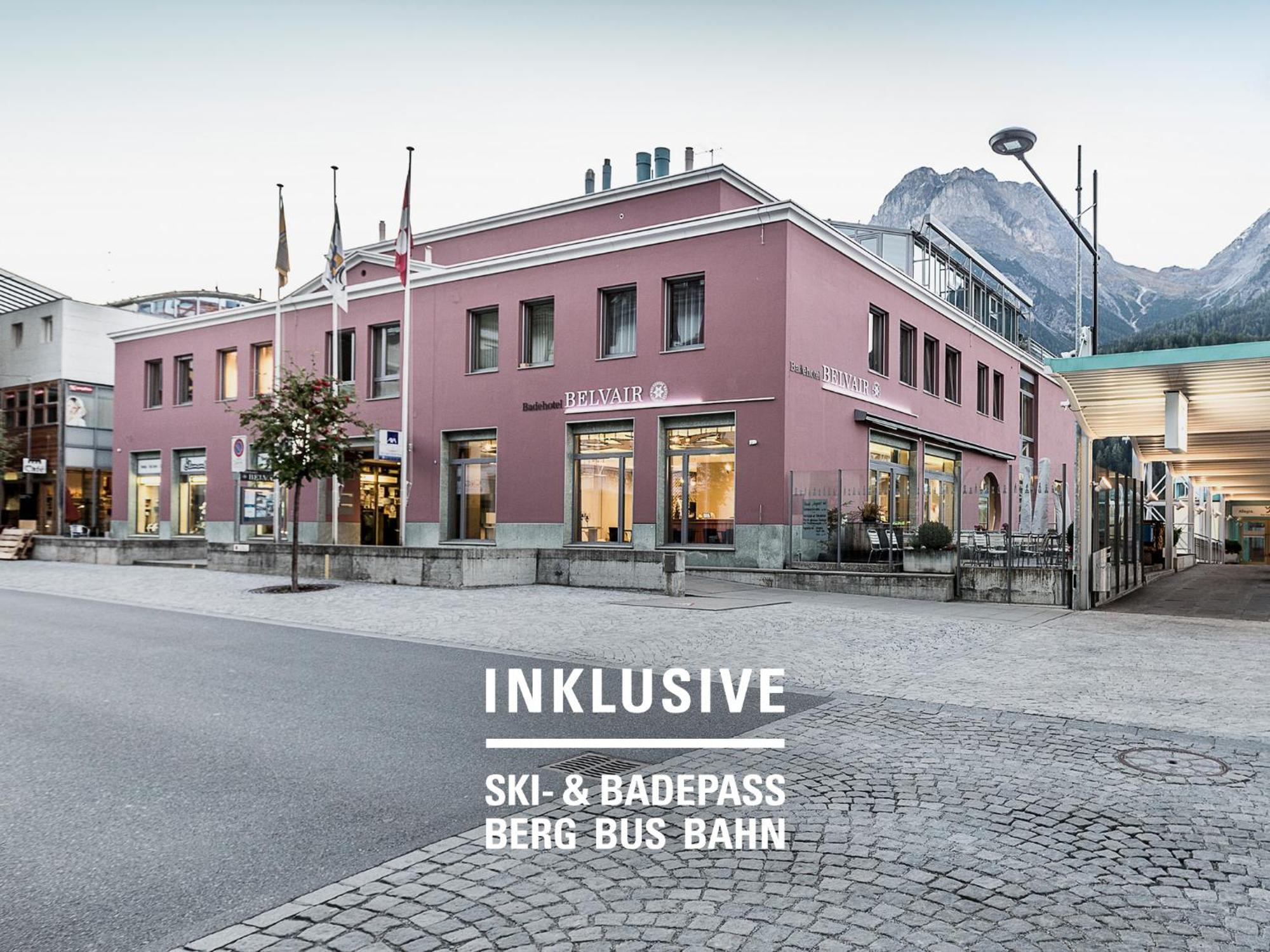 Badehotel Belvair Scuol Bagian luar foto